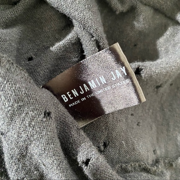 BENJAMIN JAY Punk Rock Distressed Short Sleeve Tee Black - Picture 6 of 6